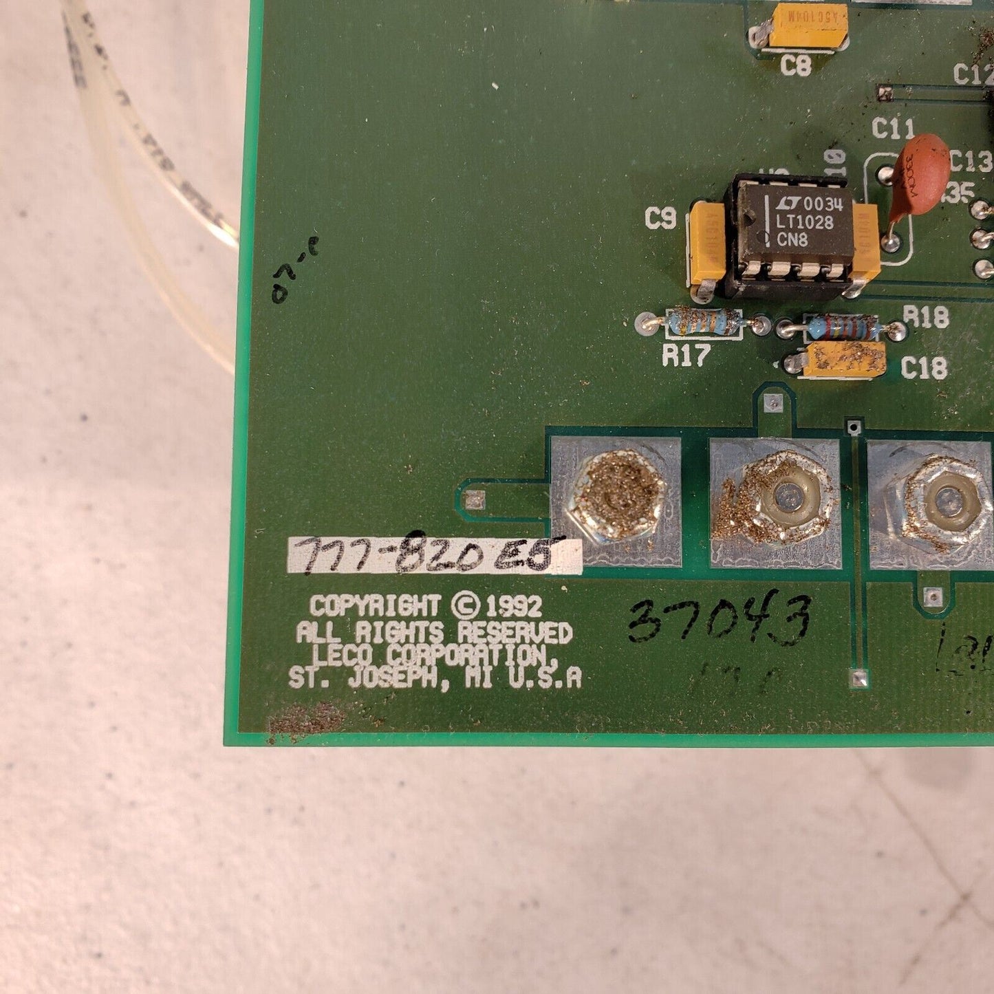 Leco TC Cell Preamp III 777-820 E5 Valve Solenoid Board