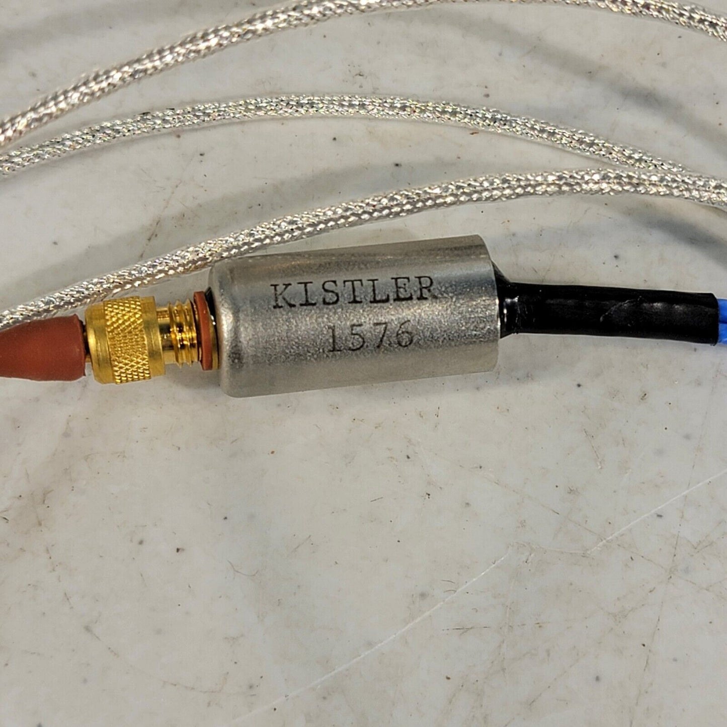 Intertech Kistler 1576 Distribution Cable, Teflon Kacket 4-Pin 1/4-28 to 3x BNC