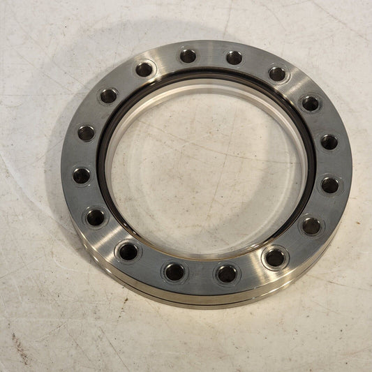 Varian DN100CF 6" Conflat Viewport Window High Vacuum Stainless