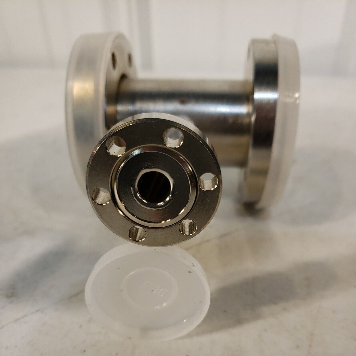 2.75" DN35CF Conflat w/ 1.33" DN16CF Reducer Tee Stainless Steel Adapter