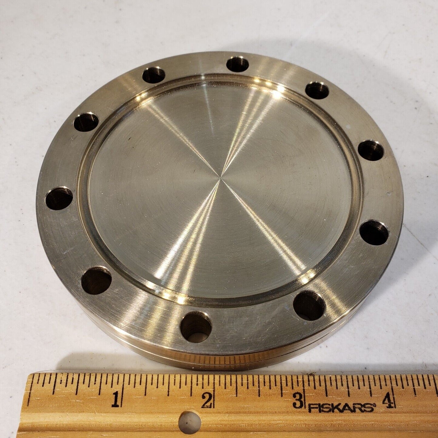 4.5" DN63CF Conflat CF Blank Flange High Vacuum Stainless Steel Through-Hole