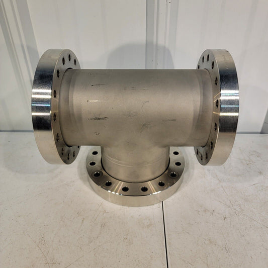 MDC DN100CF 6" CF Conflat Tee 4.75" ID Stainless Steel High Vacuum Chamber