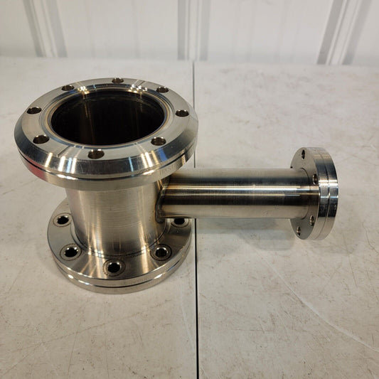 Hastings Conflat Reducer Tee 4.5" DN63CF to 2.75" DN35CF CF High Vacuum