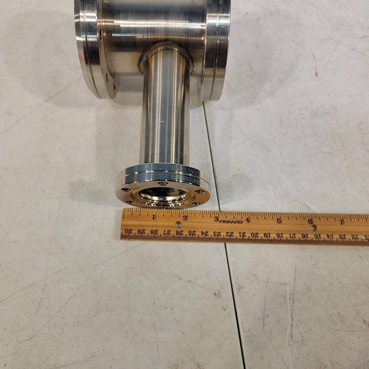 Hastings Conflat Reducer Tee 4.5" DN63CF to 2.75" DN35CF CF High Vacuum