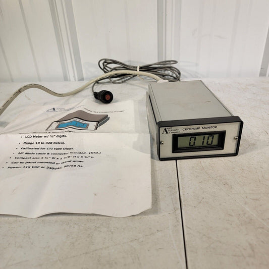 Oxford Austin Scientific 310 Cryopump Monitor w/ Probe Cable CTI