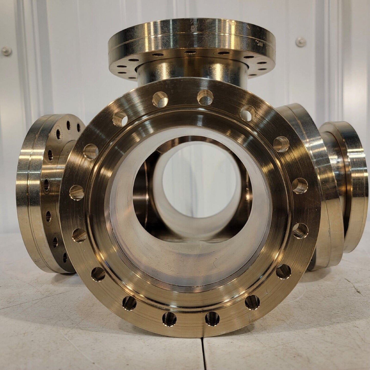 Huntington 5-Way DN100CF 6" Conflat CF Cross Stainless Steel High Vacuum Chamber