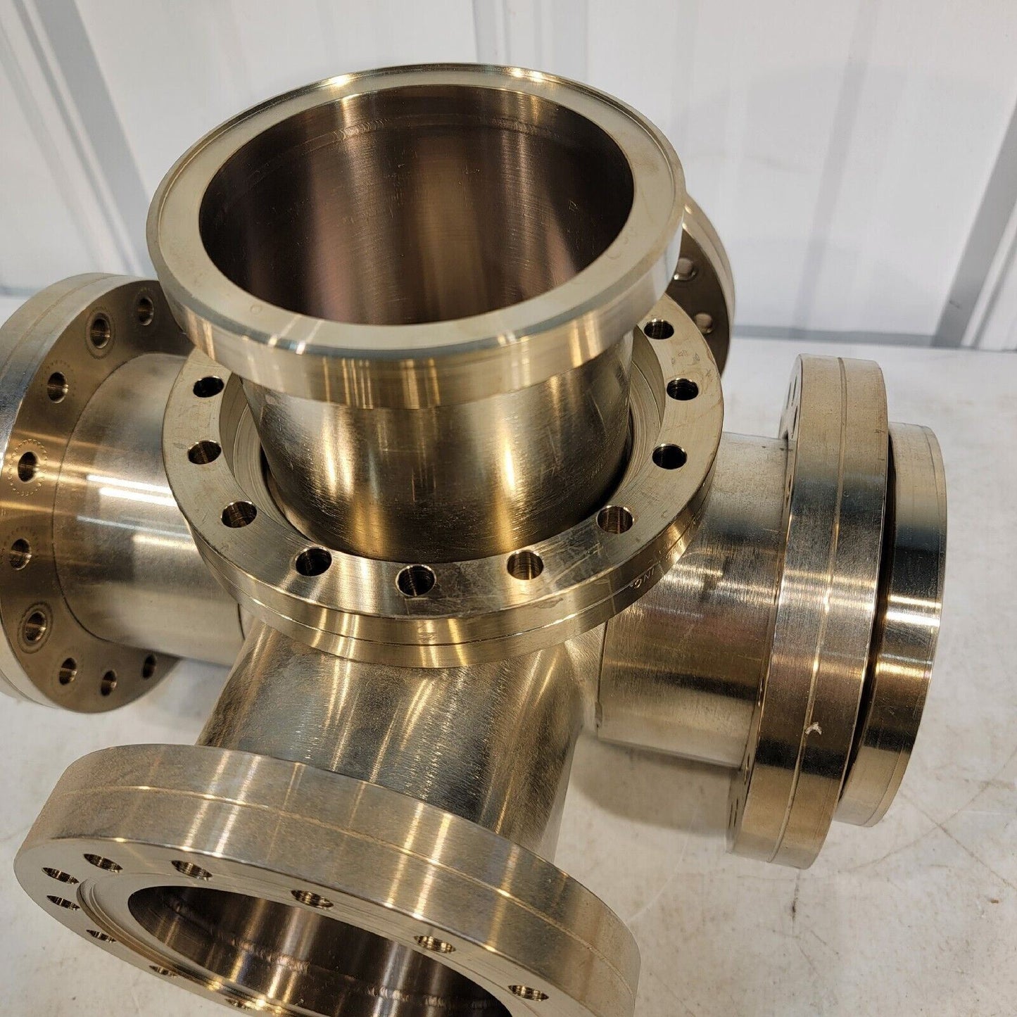 Huntington 5-Way DN100CF 6" Conflat CF Cross Stainless Steel High Vacuum Chamber