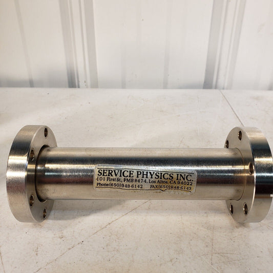 2.75" DN35CF CF 6.5" Length 1.375" ID Full Nipple High Vacuum Service Physics
