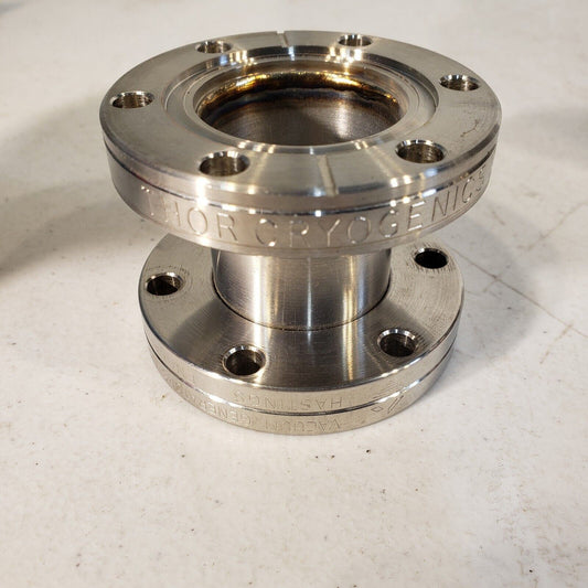2.75" DN35CF Thor Cryogenics on 2" L Full Nipple High Vacuum Stainless Steel