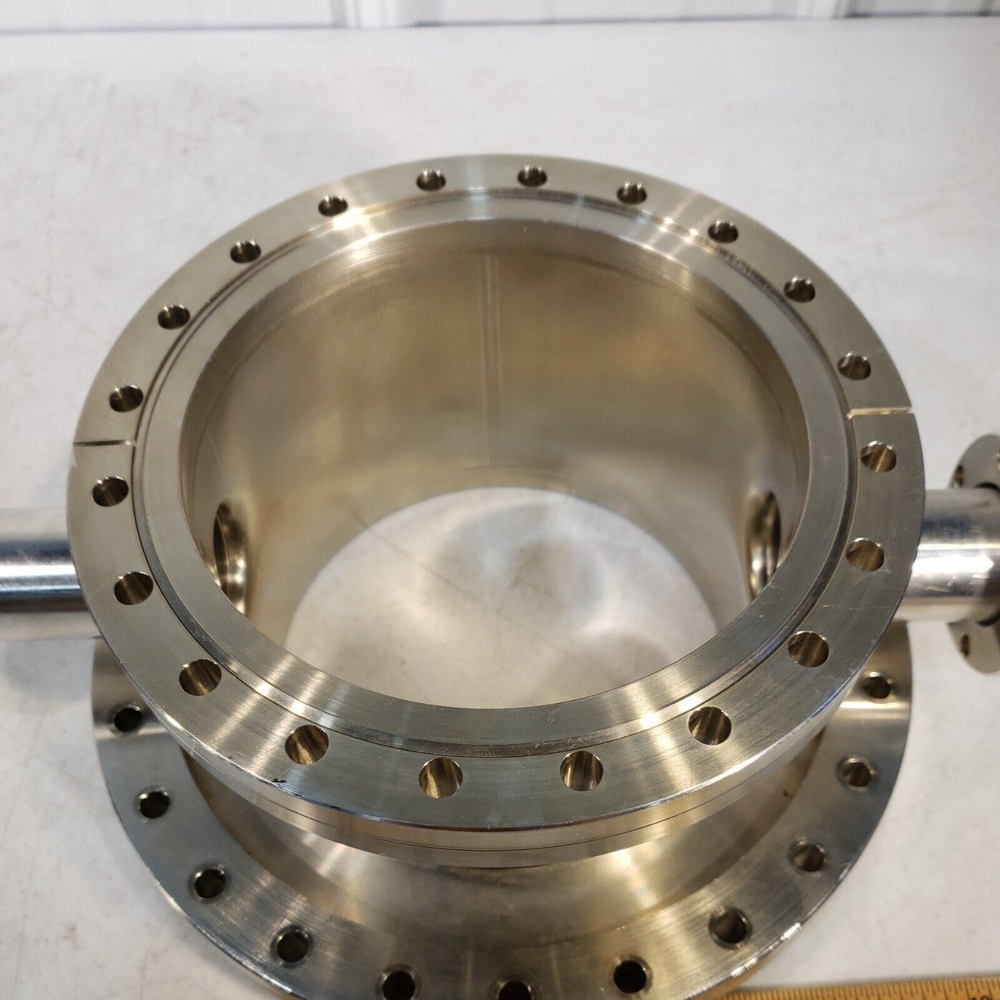 10" DN200CF to 8" DN160CF and 2x 2.75" DN35CF 4 Way Reducer Cross CF