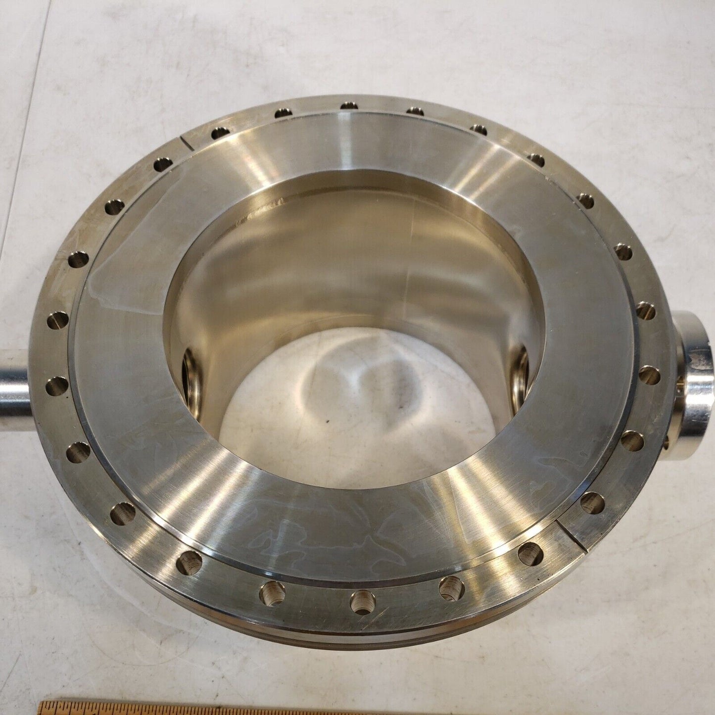10" DN200CF to 8" DN160CF and 2x 2.75" DN35CF 4 Way Reducer Cross CF