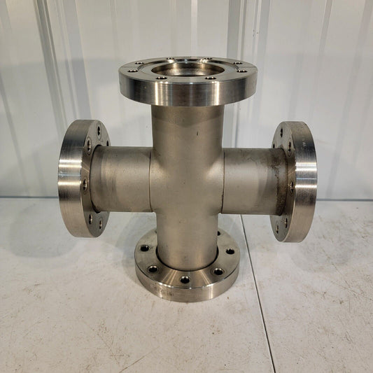 MDC MFG 4.5" DN63CF Conflat 4-Way Cross High Vacuum Chamber Stainless UHV