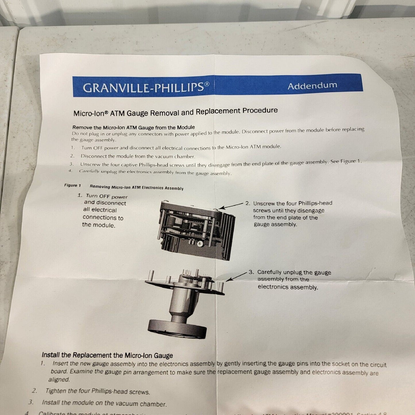 MKS Granville 390100-YG Replacement Vacuum Gauge Micro-Ion Yttria 2.75" CF