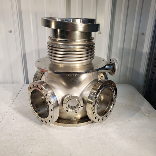 UHV Stainless Steel High Vacuum Chamber w/ Bellows, Conflat 10", 8" CF Flanges