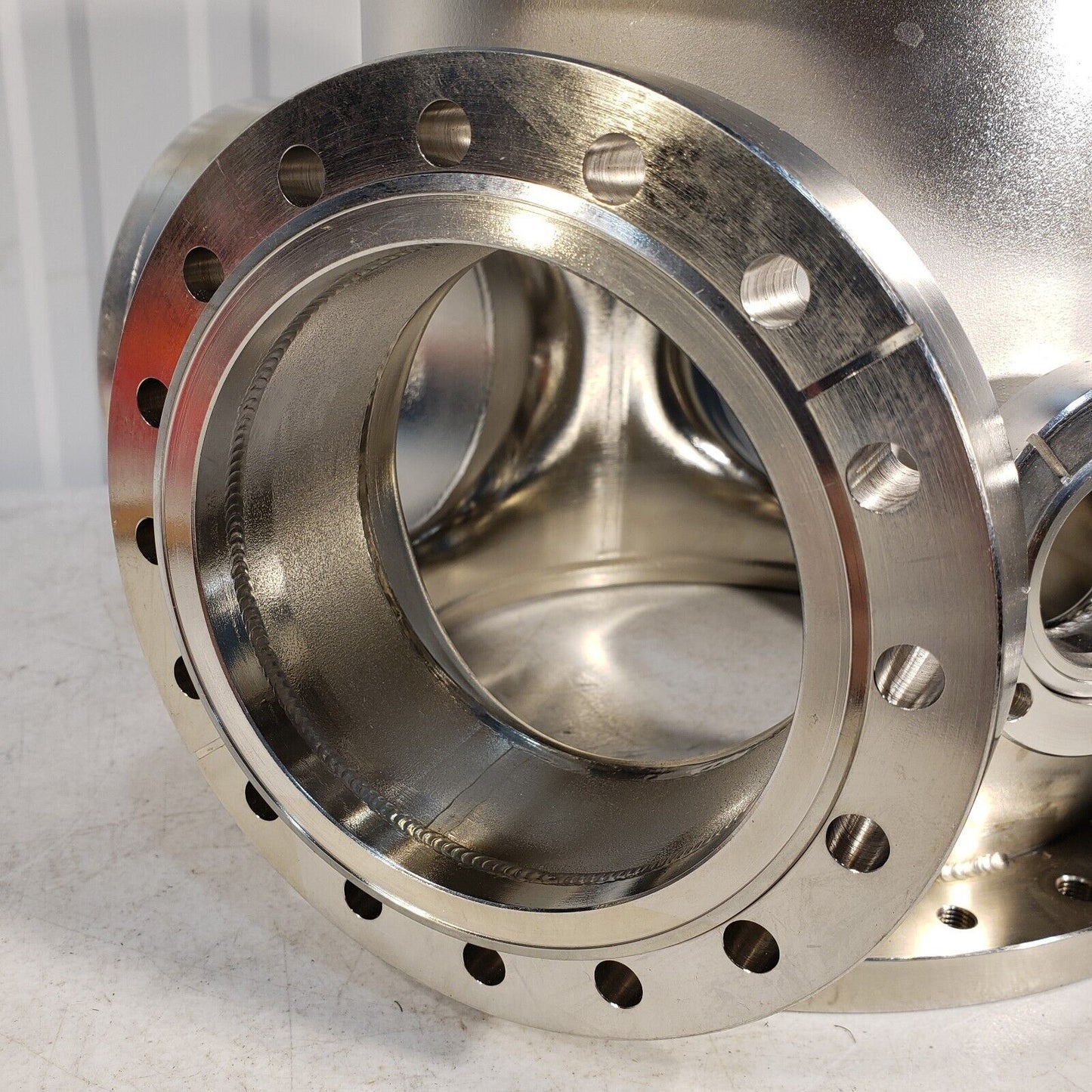 UHV Stainless Steel High Vacuum Chamber w/ Bellows, Conflat 10", 8" CF Flanges
