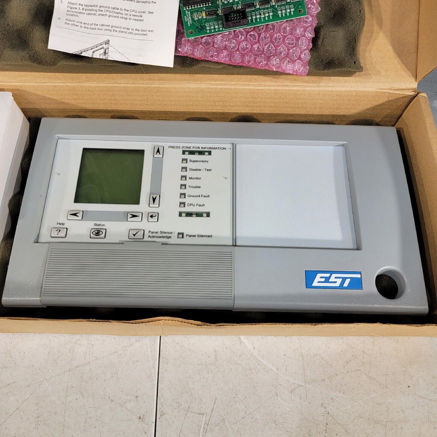 Edwards EST RQS1-CPU-1 Single Loop Intelligent Addressable CPU/Display w/ Extras