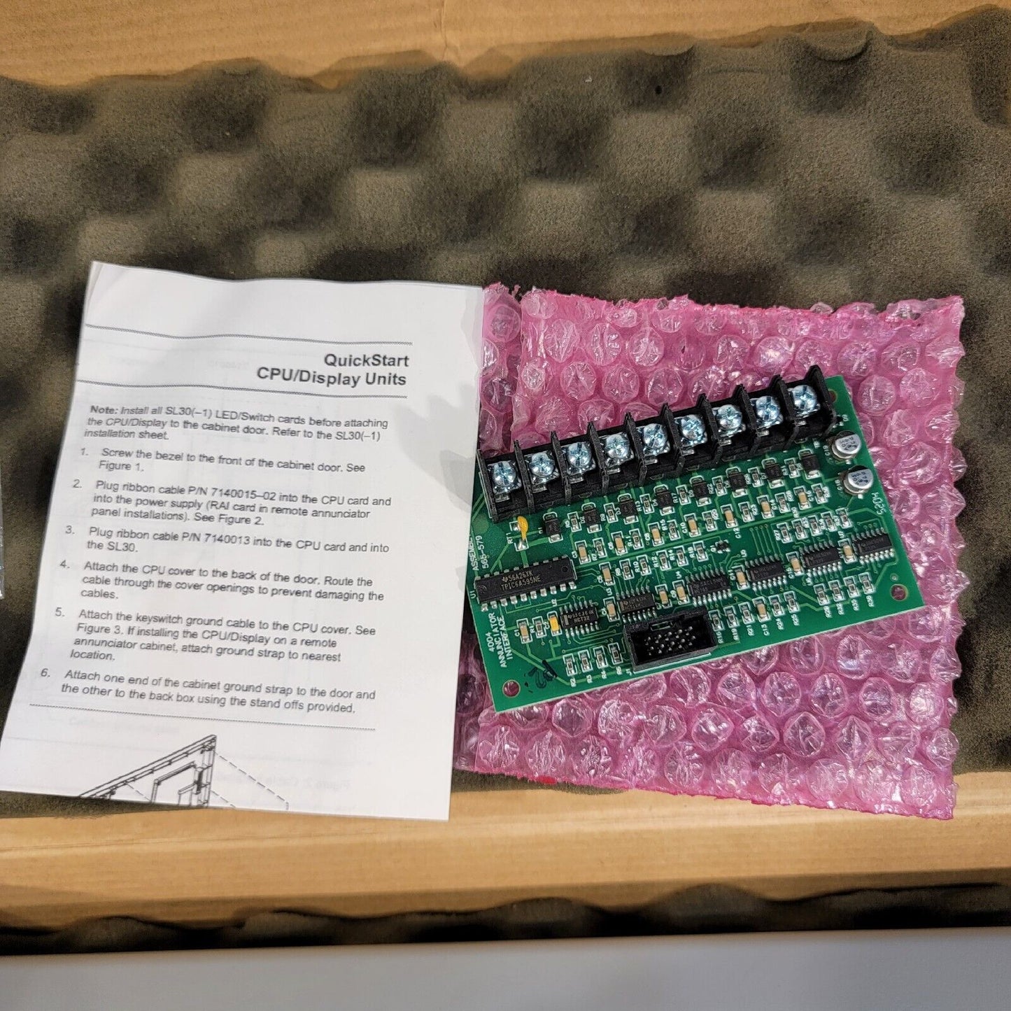 Edwards EST RQS1-CPU-1 Single Loop Intelligent Addressable CPU/Display w/ Extras