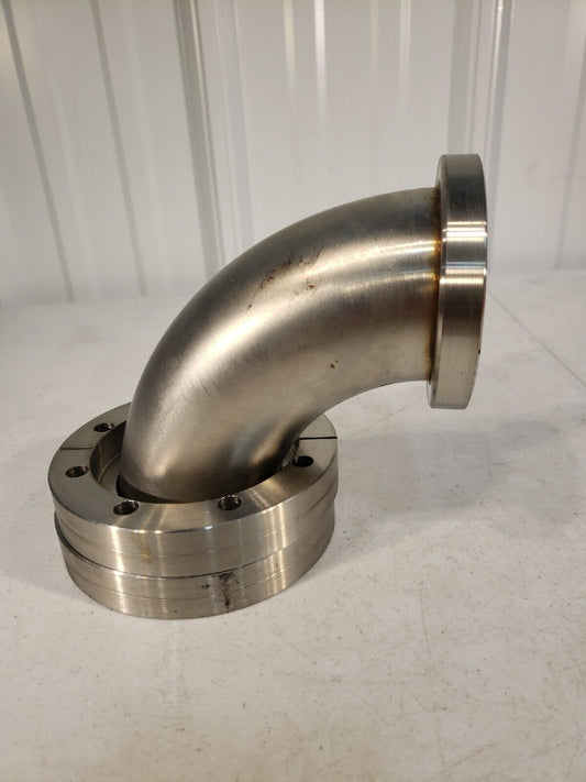 4.5" DN63CF 90⁰ Elbow 4" Conflat Radius Rotatable High Vacuum Stainless Steel