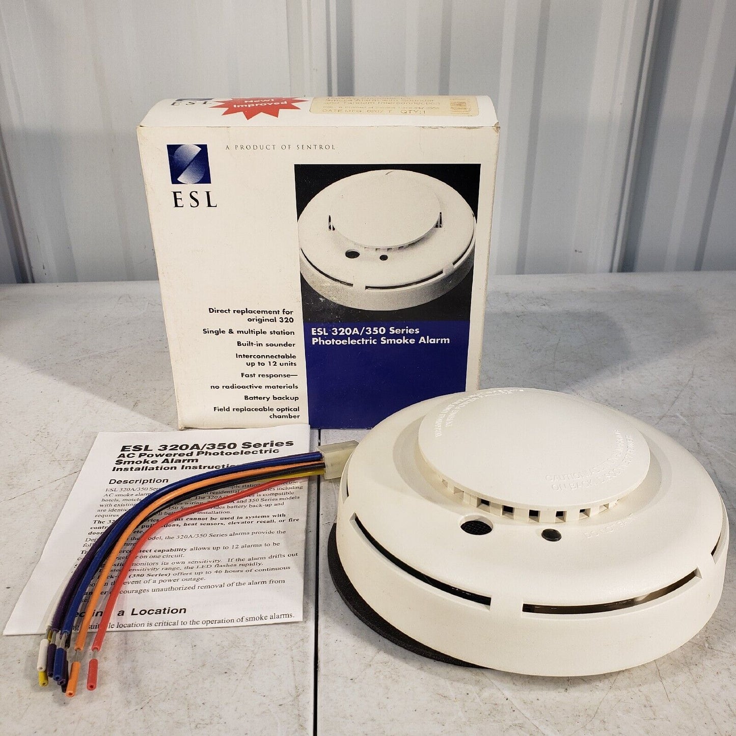 ESL 320ACX Photoelectric Smoke Alarm 320 ACX 1034238 Rev A