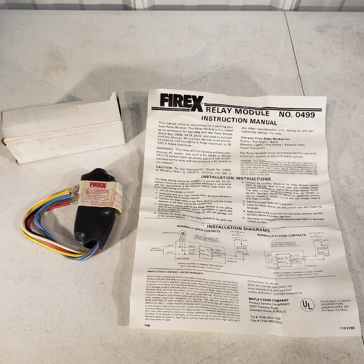 FireX Relay Module No 0499 For Smoke Detector