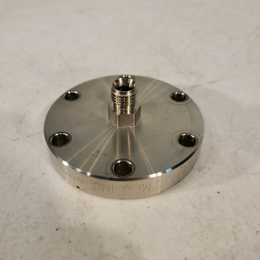 2.75" DN35CF Conflat to 1/4" Female Swagelok Adapter High Vacuum Stainless Steel