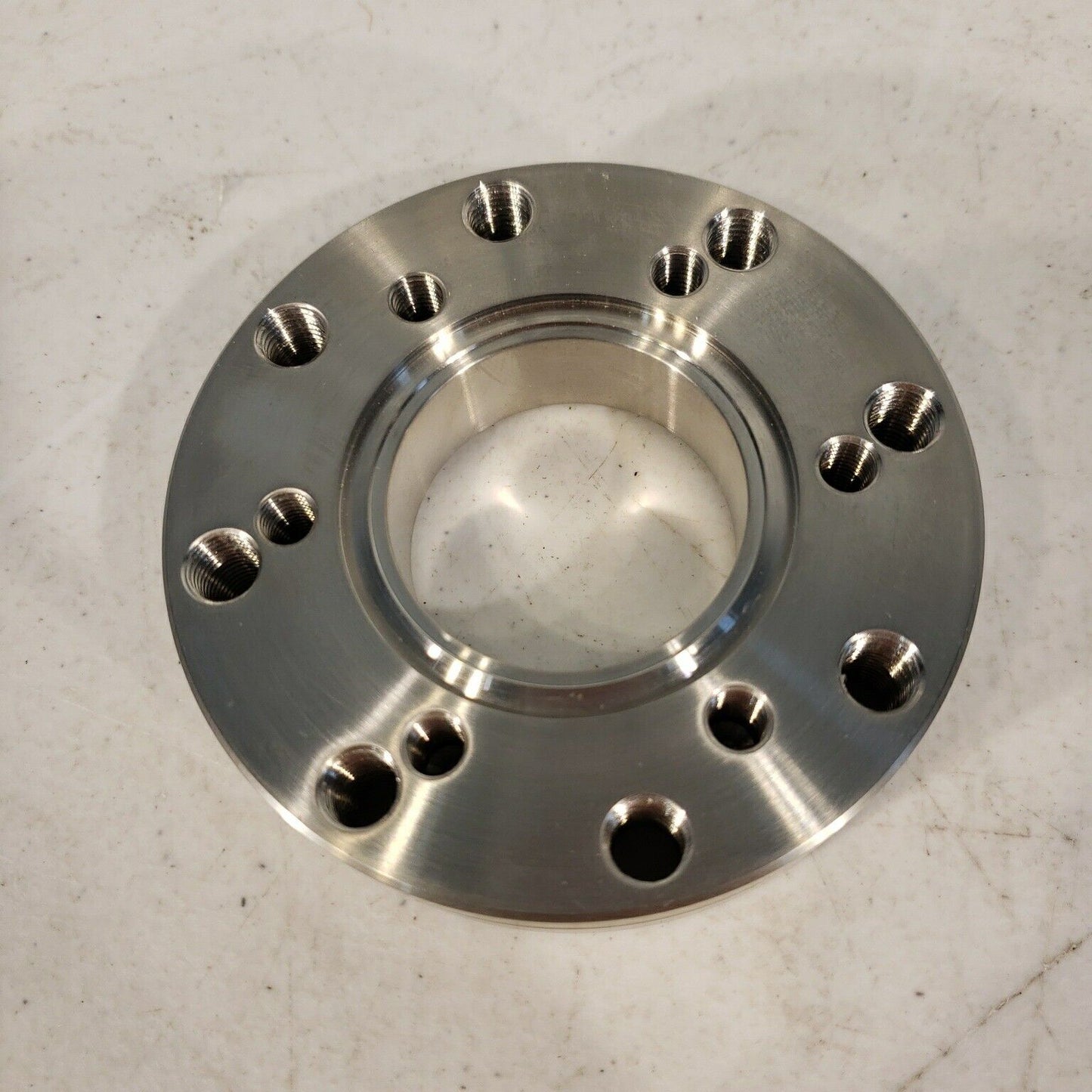 3.38" NW50CF to 2.75" DN35CF Zero Length Adapter High Vacuum Stainless Steel
