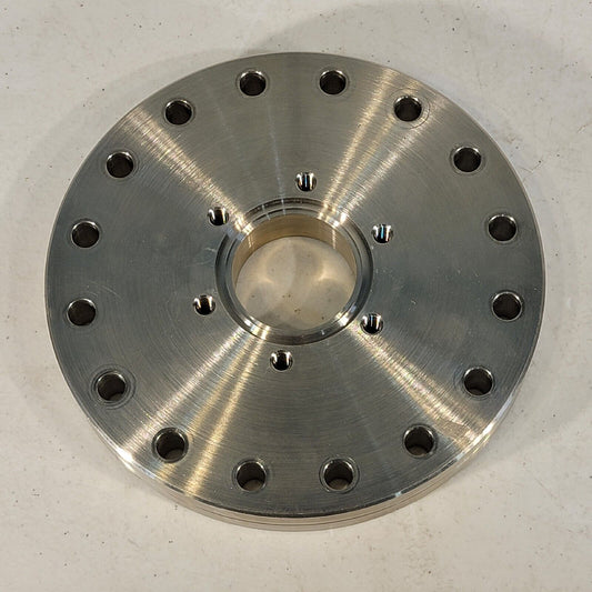 6" DN100CF to 2.75" DN35CF Conflat Zero Length Adapter Stainless Steel