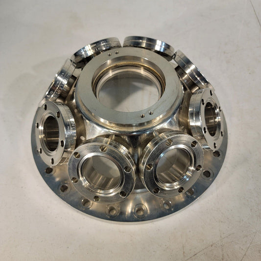 DN160CF 10" Conflat High Vacuum Chamber Adapter To 8x 2.75" and 1x Viewport SS