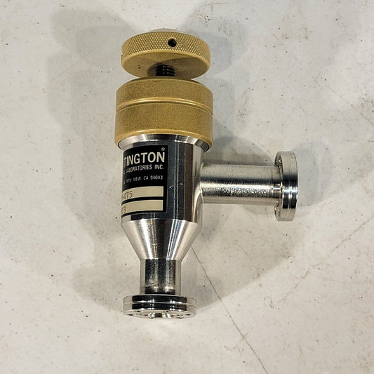 Huntington 1.33" DN16CF Manual Right Angle Bellows Sealed Valve EV-075 Vacuum