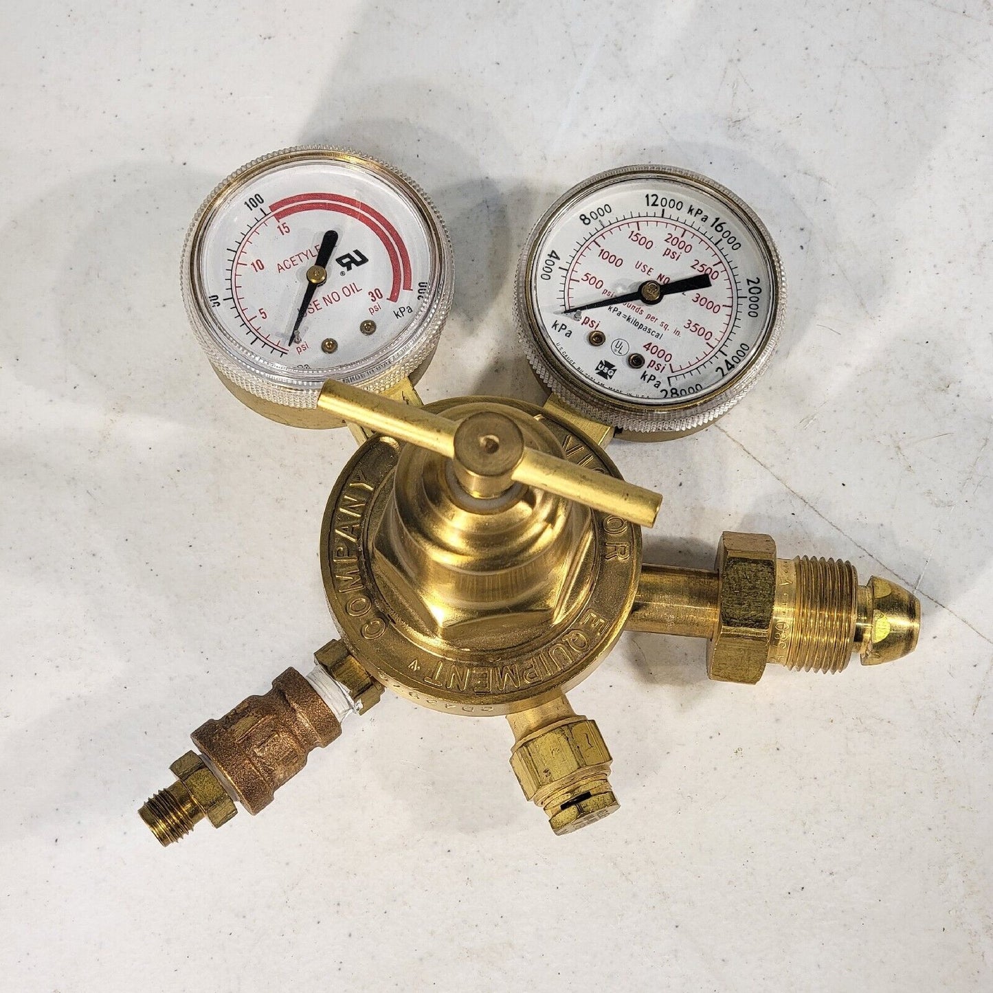 Victor Equipment Pressure Regulator SR250A Max Inlet 3000 PSIG, Max Outlet 30PSI