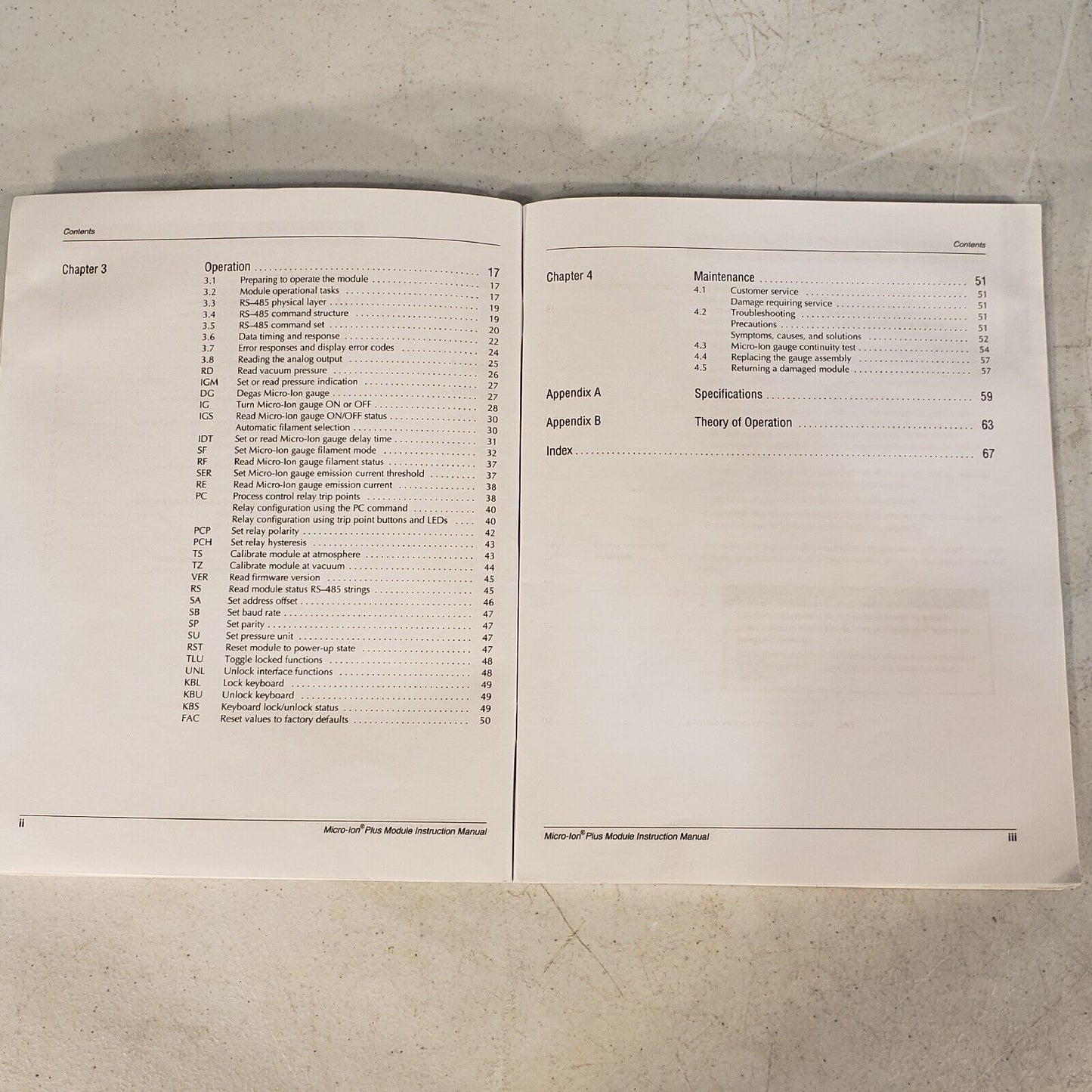 Granville Phillips 356 Micro-Ion Plus Module Instruction Manual 356007