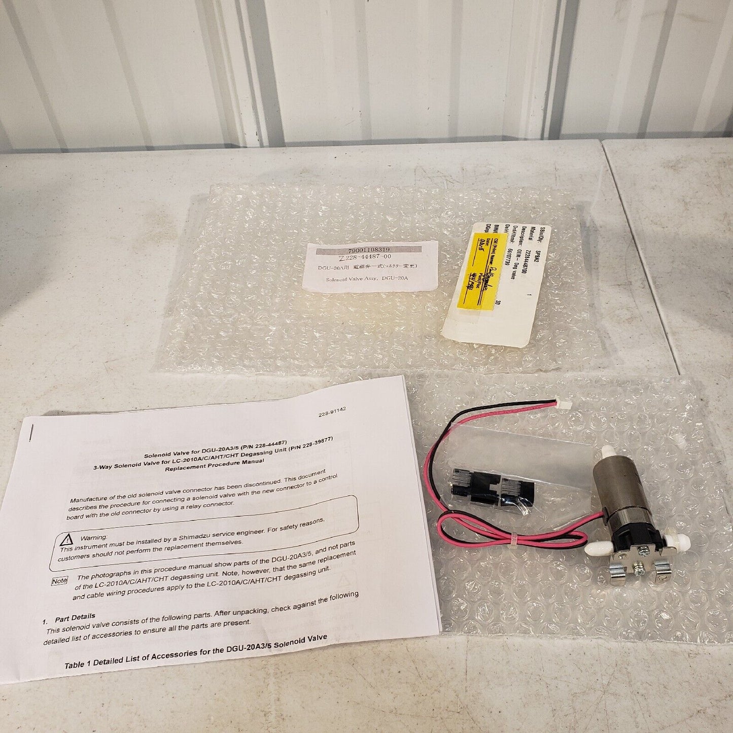 Shimadzu Solnoid Valve Assy 228-44487-00 For DGU-20A3/5 Degasser