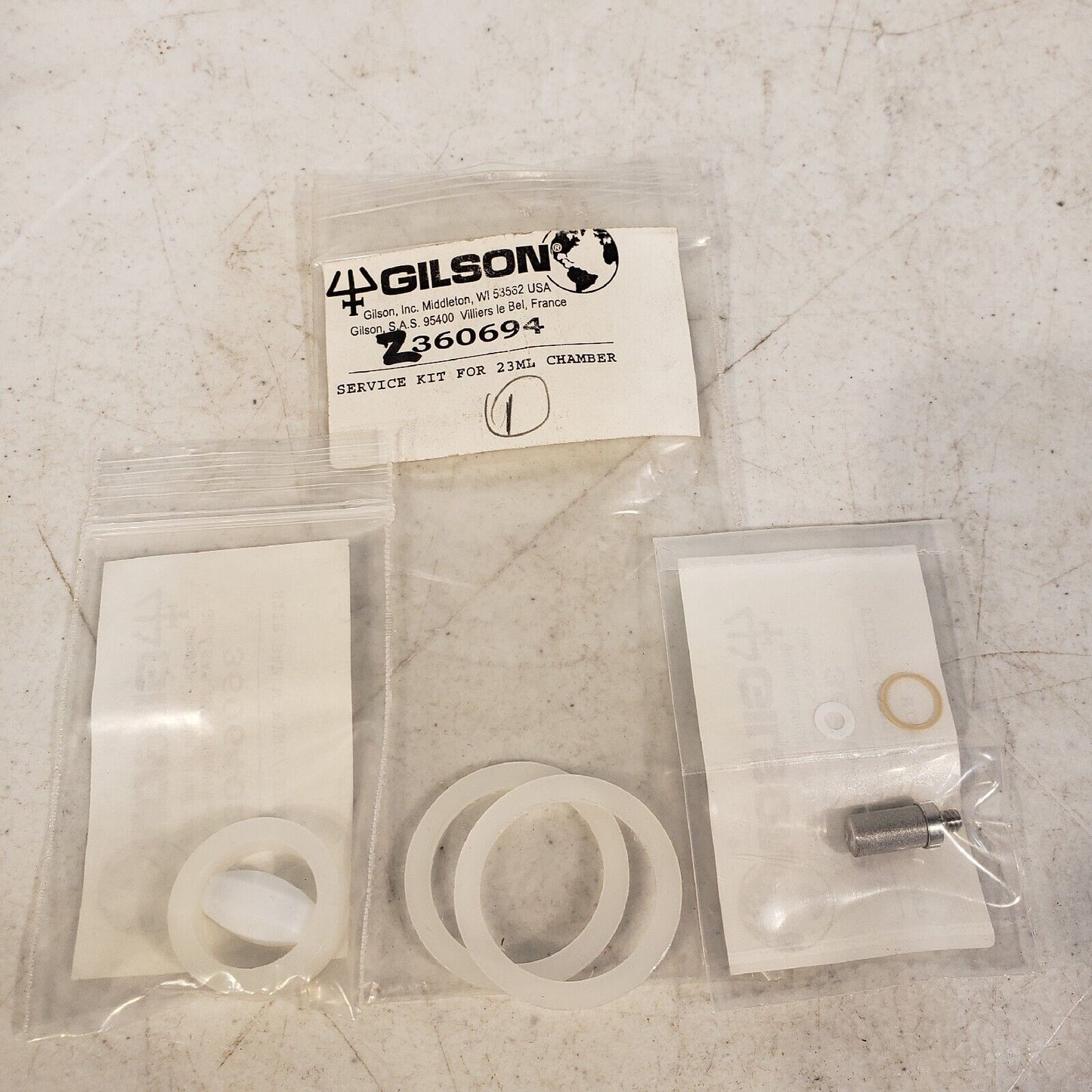 Gilson Z360694 Service Kit For 23ml Chamber Z 360694 Stir Bar Filter O-Ring