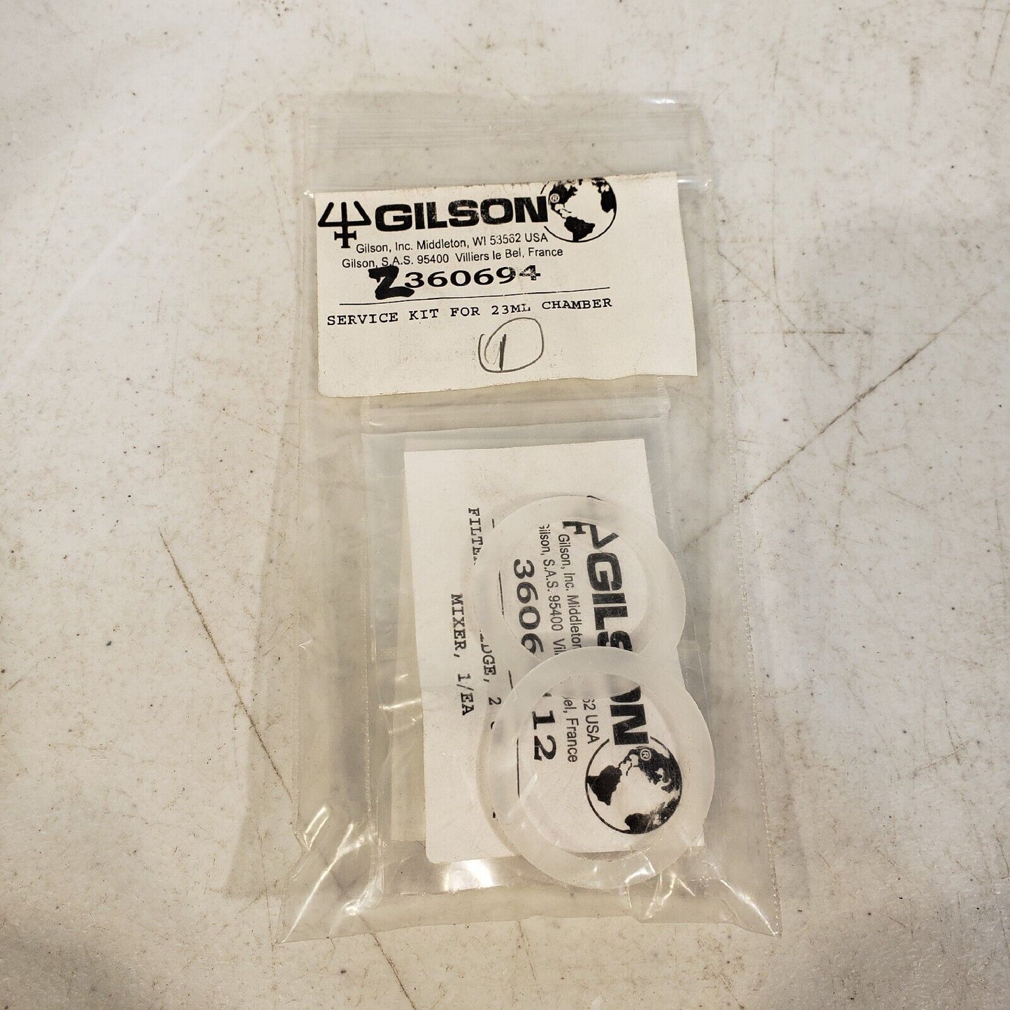 Gilson Z360694 Service Kit For 23ml Chamber Z 360694 Stir Bar Filter O-Ring