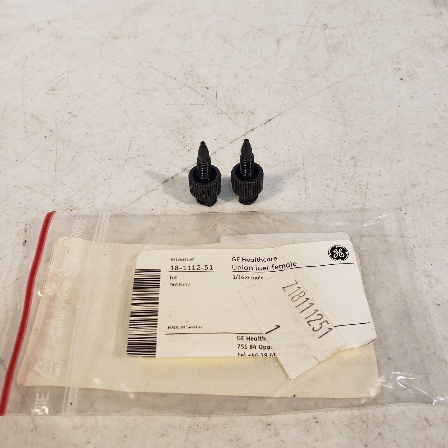 GE Healthcare Union Luer Lock Fittings Female 18-1112-51