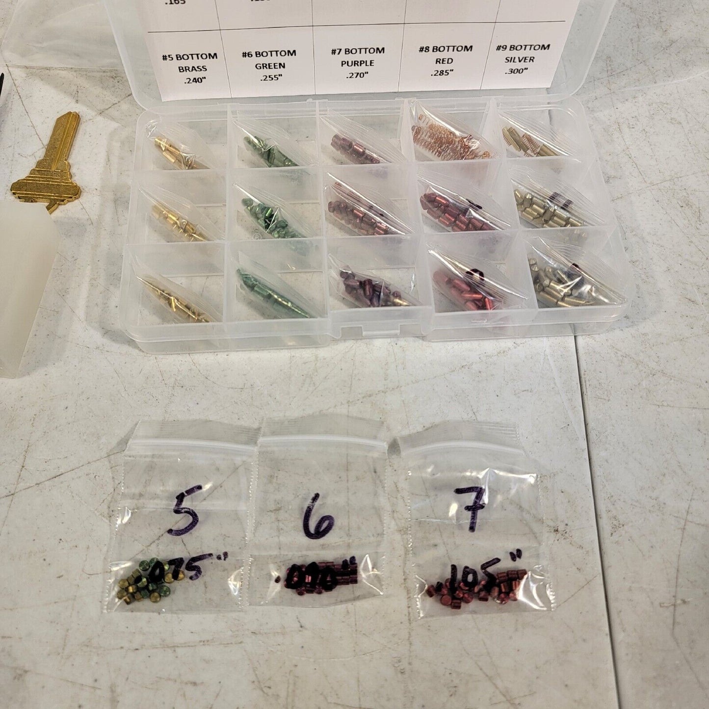 Kit for SCHLAGE with Top/Bottom/Master Pins, Springs, Tools Landlord Re-Key Kit