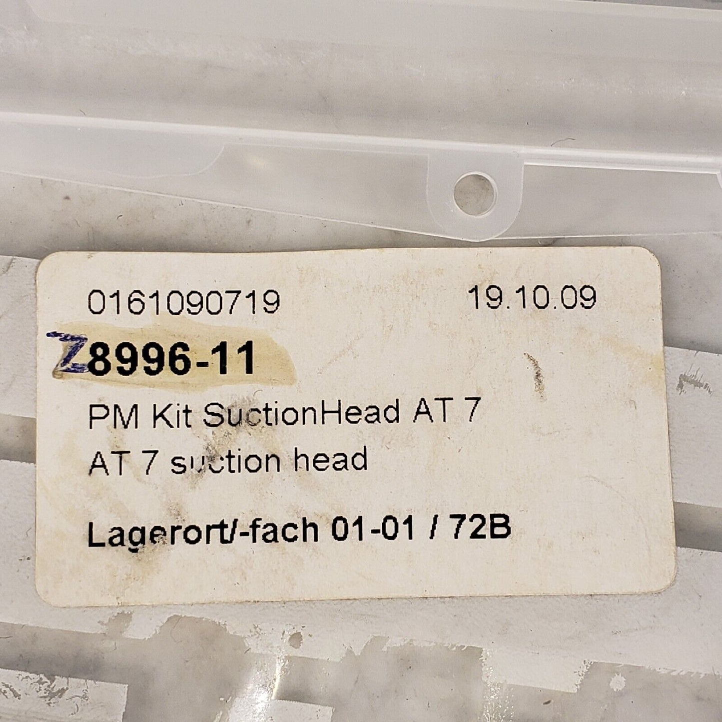 PM Kit Suction Head AT 7 Lagerort/-fach 01-01/72B 8996-11