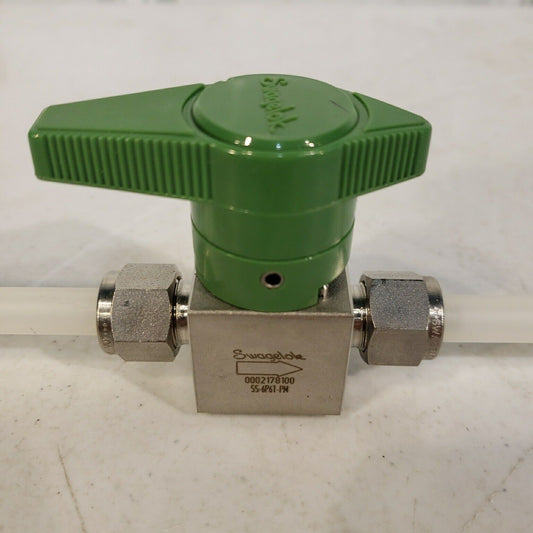 Swagelok SS-6P6T-PM, Quarter- Turn Instrument Plug Valve, 3/8"