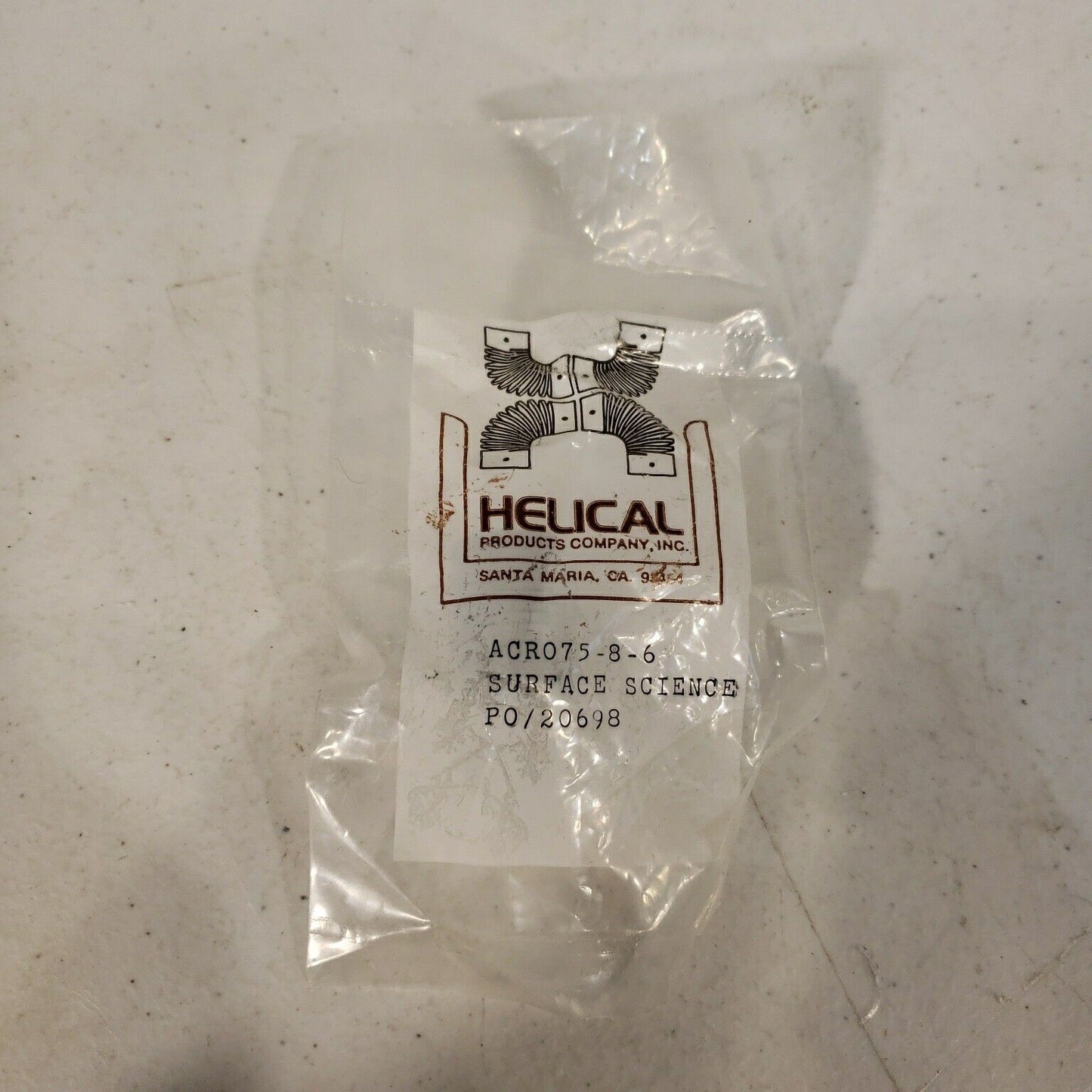 Helical Products ACR075-8-6 Surface Science Bellows Part SSX XPS