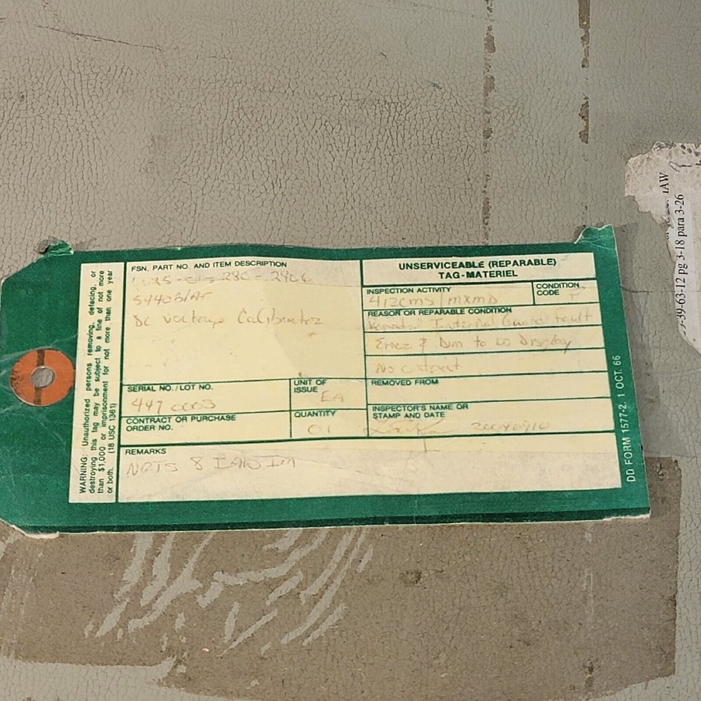 Fluke 5440B/AF Direct Volts Calibrator PPM - HAS ERROR