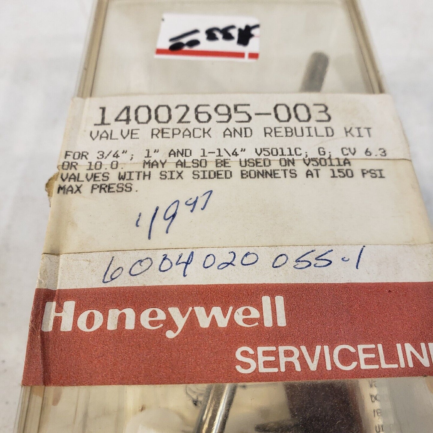 Honeywell Repack/Rebuild Kit For 3/4" & 1" V5011C & G Valves 14002695-003