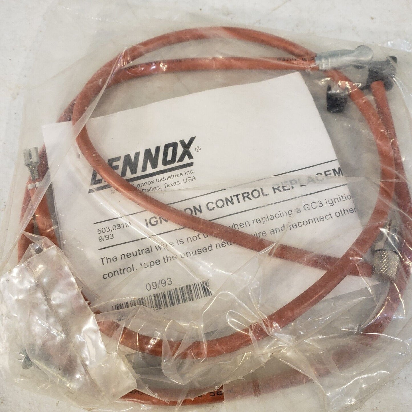 Lennox Ignition Control Wiring Replacement For G21 Units 503,031M