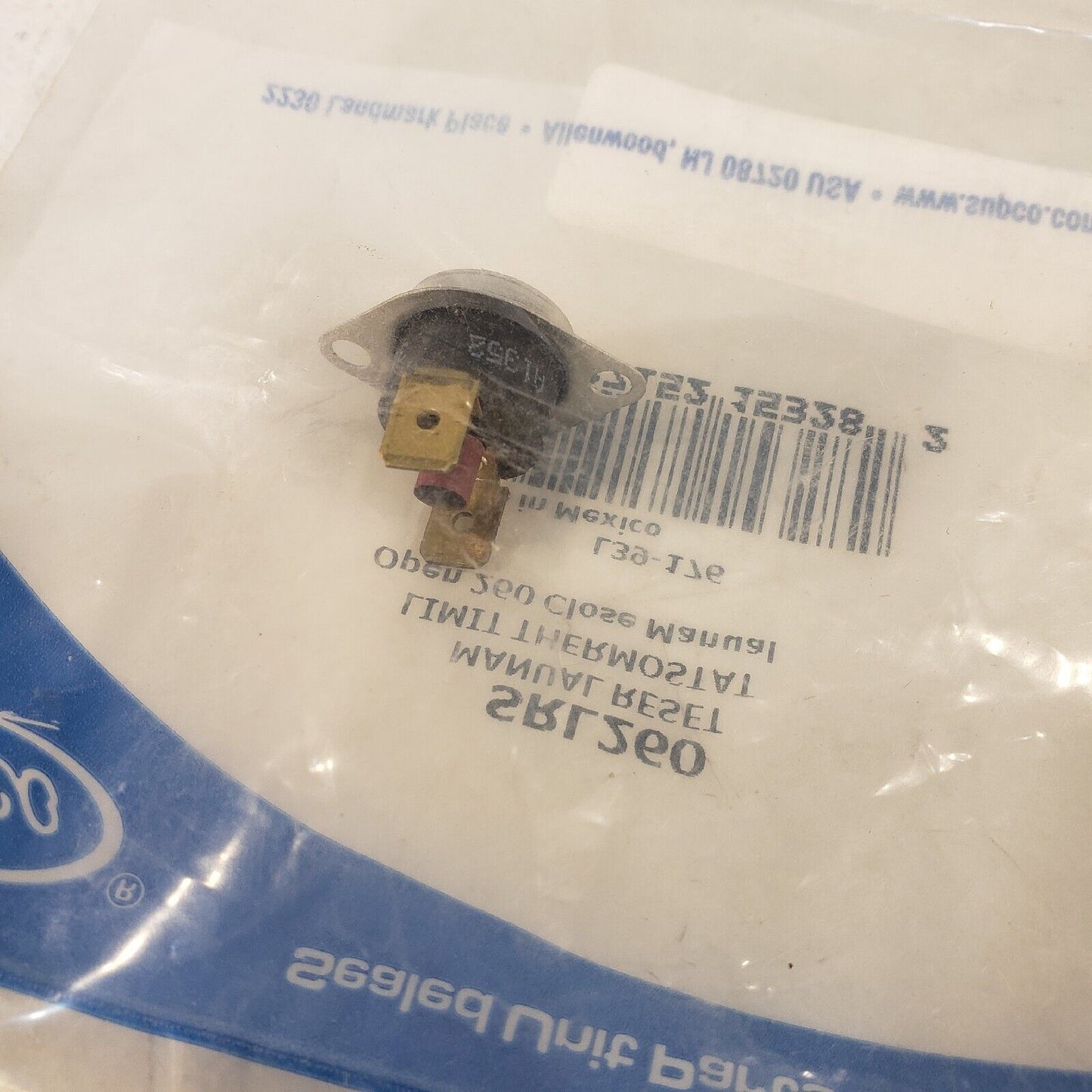Supco SRL260 Manual Reset Limit Thermostat L39-176