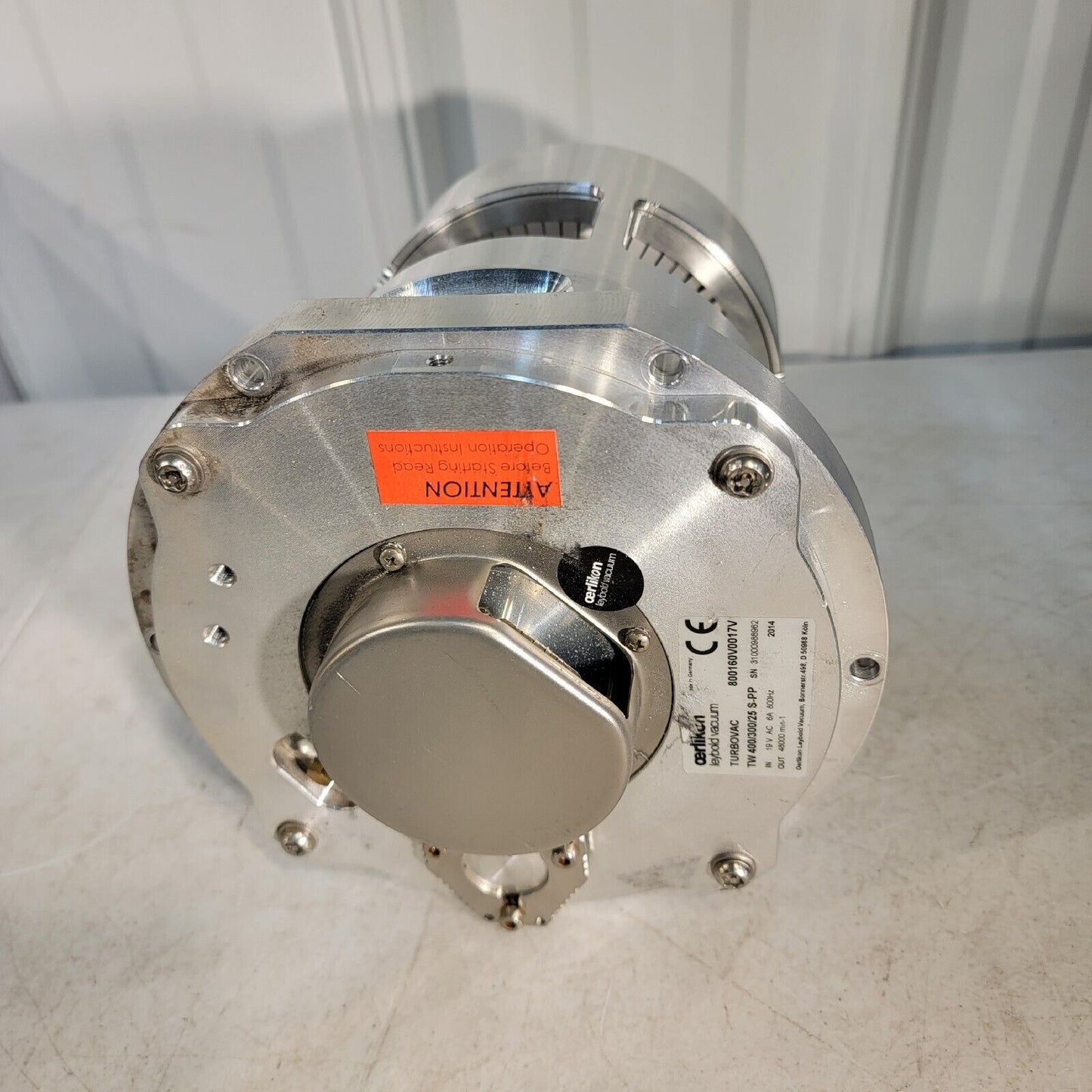 Oerlikon Leybold Turbovac TW 400/300/25S-PP Cartridge Pump Vacuum Pump 800160V00