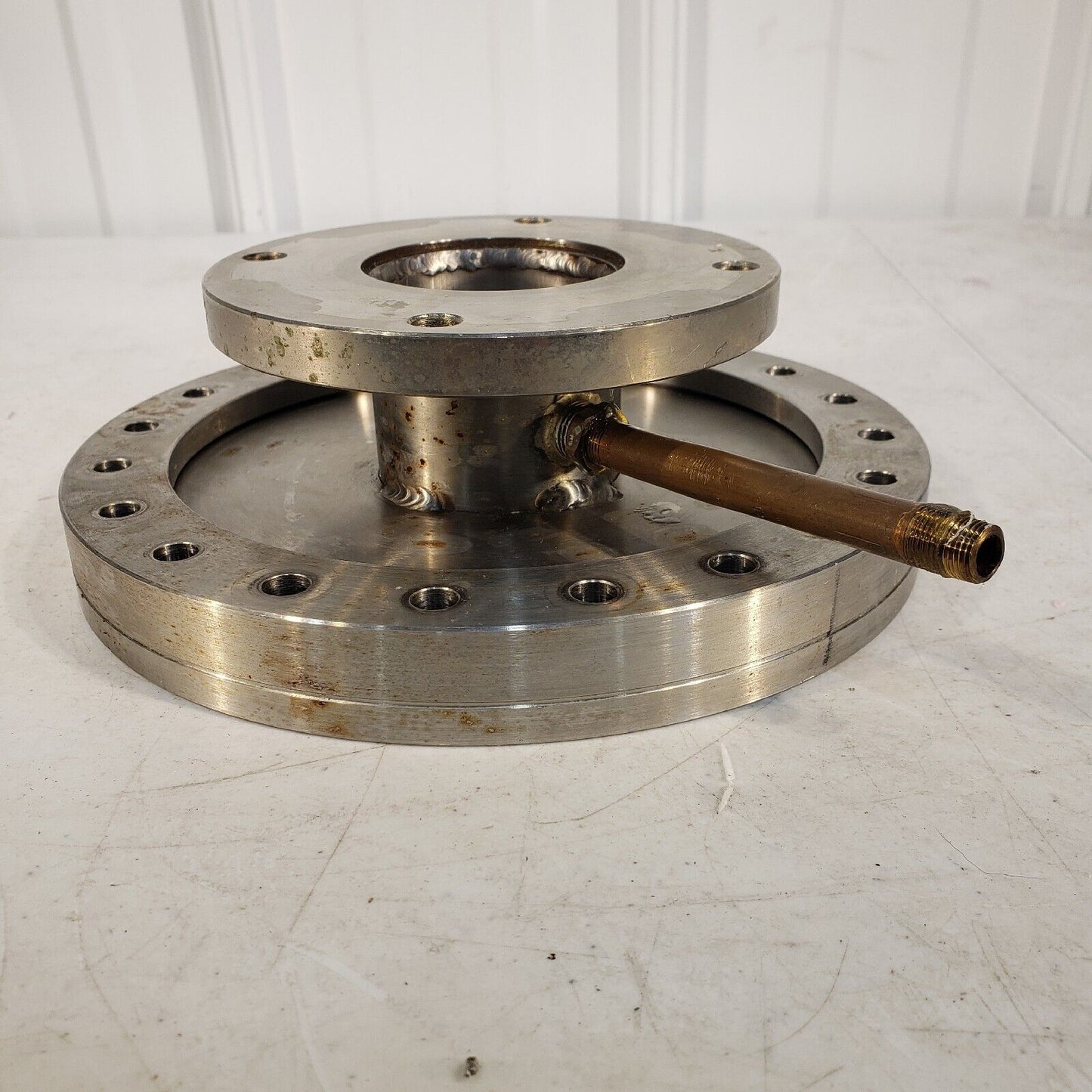 Varian DN160CF to 150 ASA Full Nipple Rotatable 8" CF, 5" ASA, 2-3/4" Length
