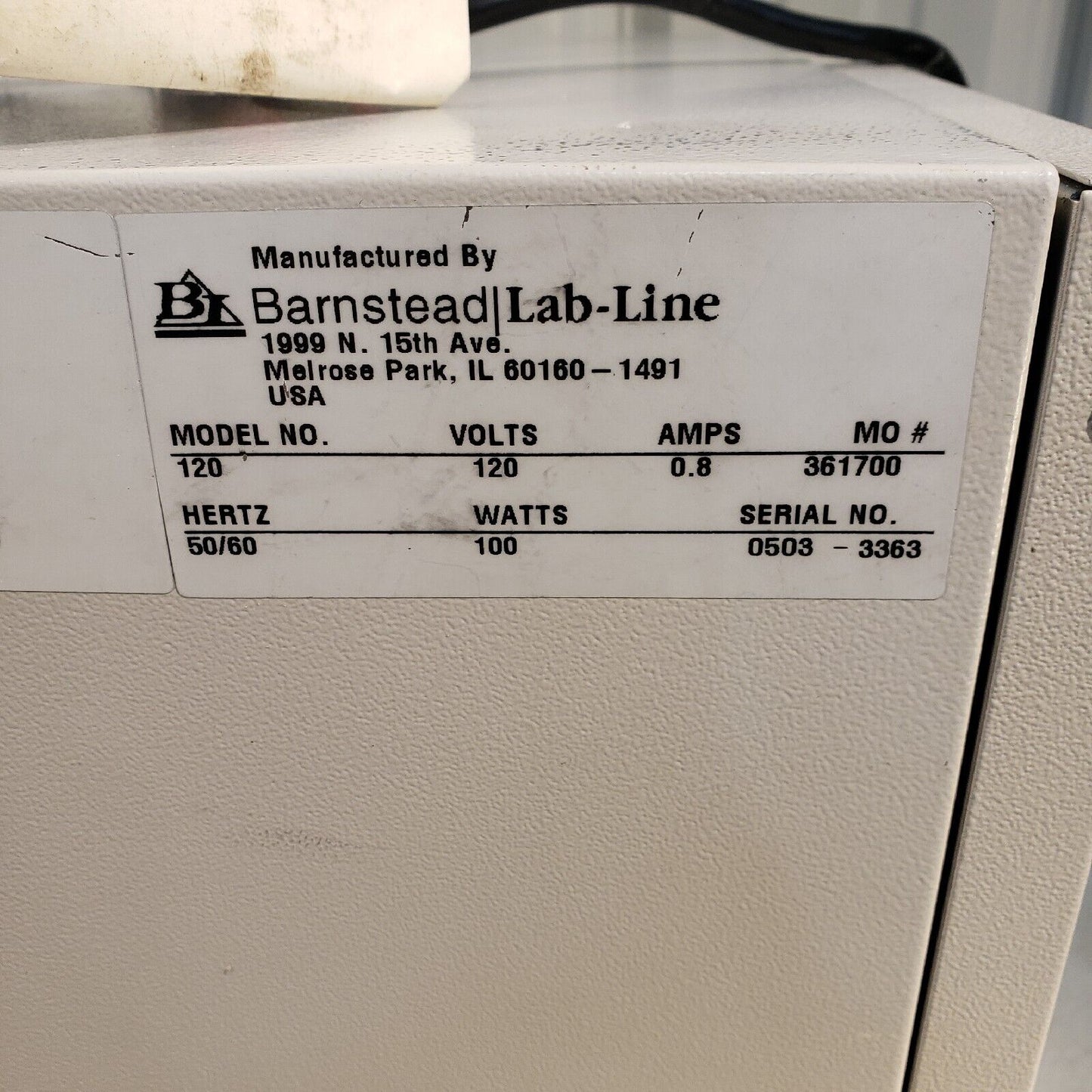 Barnstead LAB-LINE 120 Benchtop Low Temperature Incubator