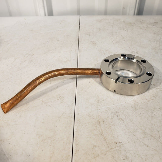 2.75" DN35CF With Crimped Copper Tube Attched High Vacuum Stainless Steel