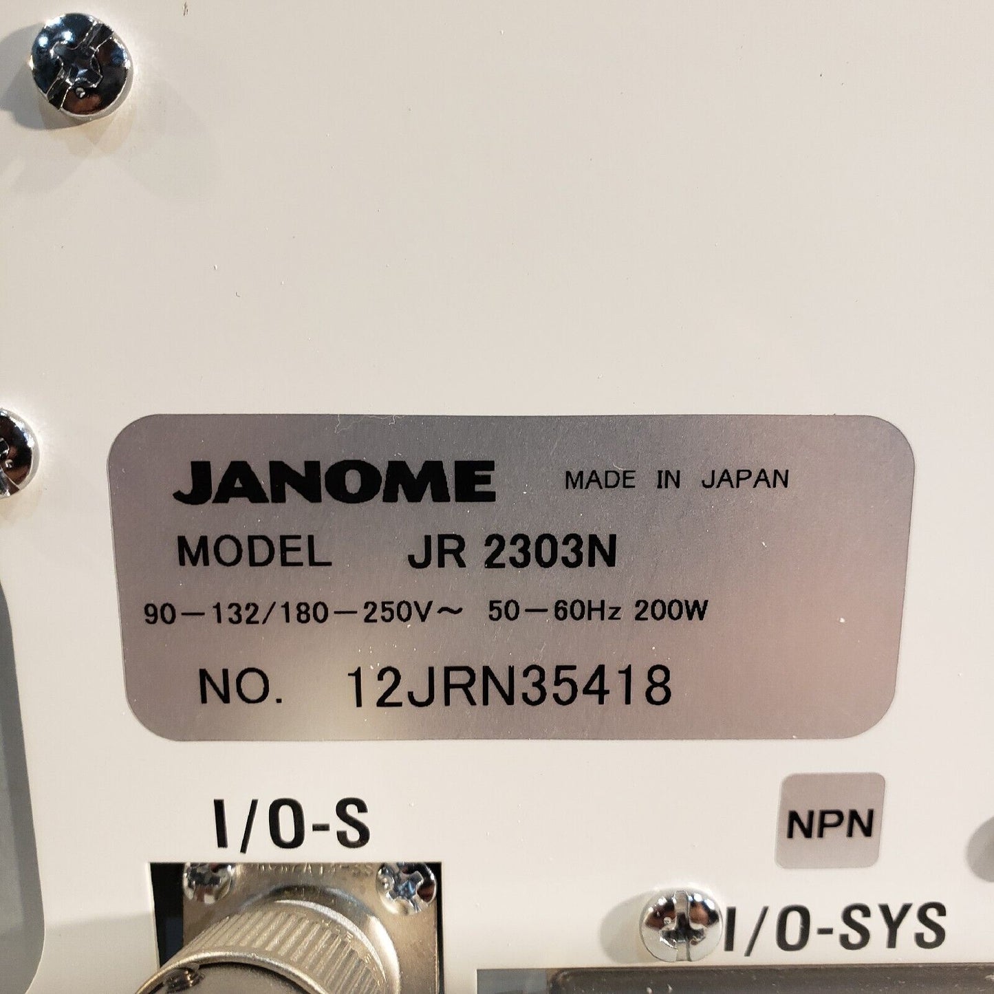 Janome JR 2303N 3 Axis Robot w/ Programmable Control Janome TPD + Nordson Head
