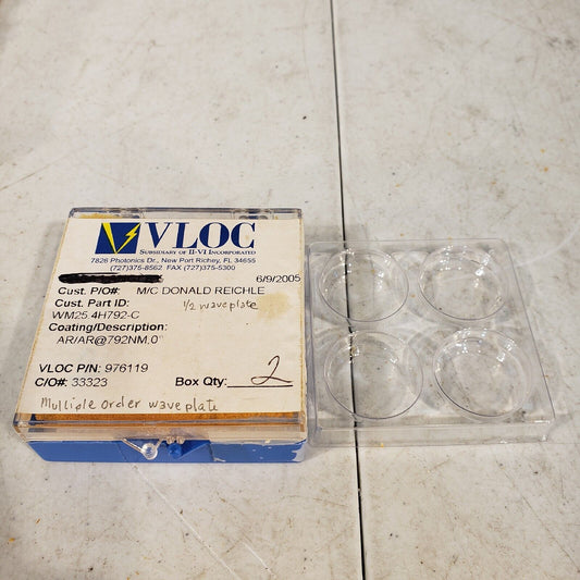 Vloc WM25 4H792-C 1/2 Waveplate 1" OD 976119