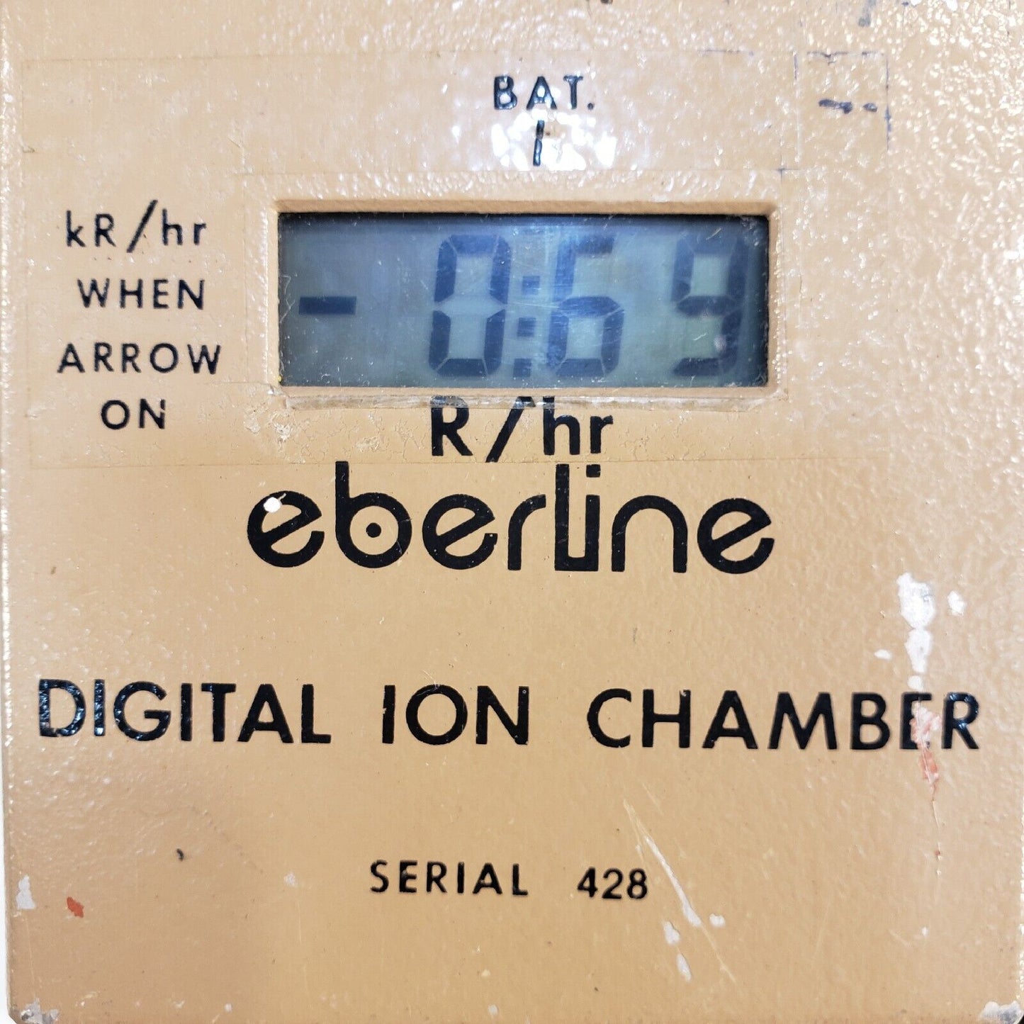 Vintage Eberline Digital Ion Chamber RO-7 Powers On
